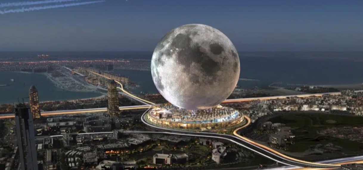 De maan naar de aarde halen, ondernemer heeft plannen in Dubai