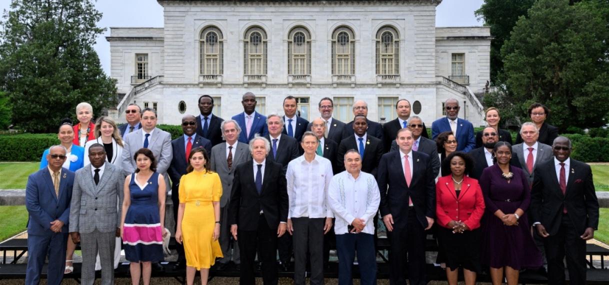 Minister Ramdin spreekt 53e OAS General Assembly toe