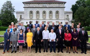 Minister Ramdin spreekt 53e OAS General Assembly toe