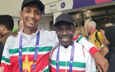 Eerste Special Olympics gouden medaille binnen met bocce