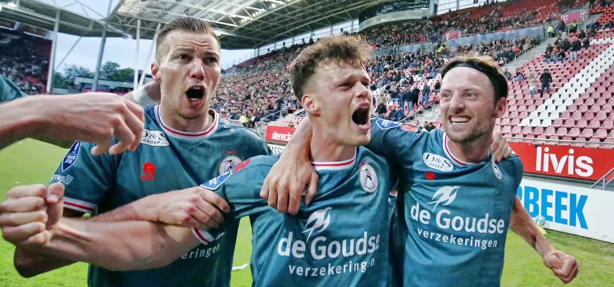 Sparta houdt stand in Utrecht en zet grote stap in play-offs Europees voetbal