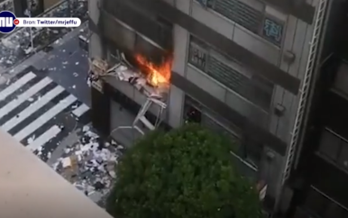 Omstanders filmen puinhoop na explosie in Tokio