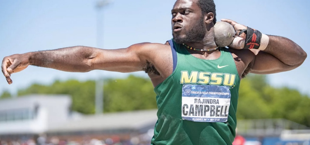 Rajindra Campbell verpulvert het nationale kogelstotenrecord in Madrid