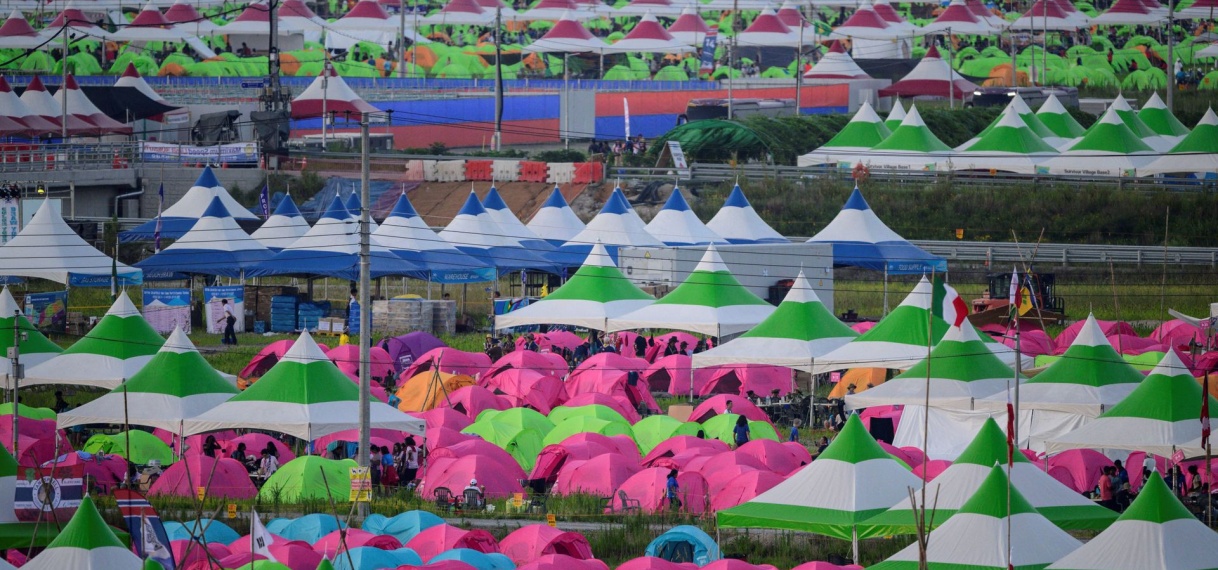 Na hitte nu orkaan op komst: scouts jamboree Zuid-Korea