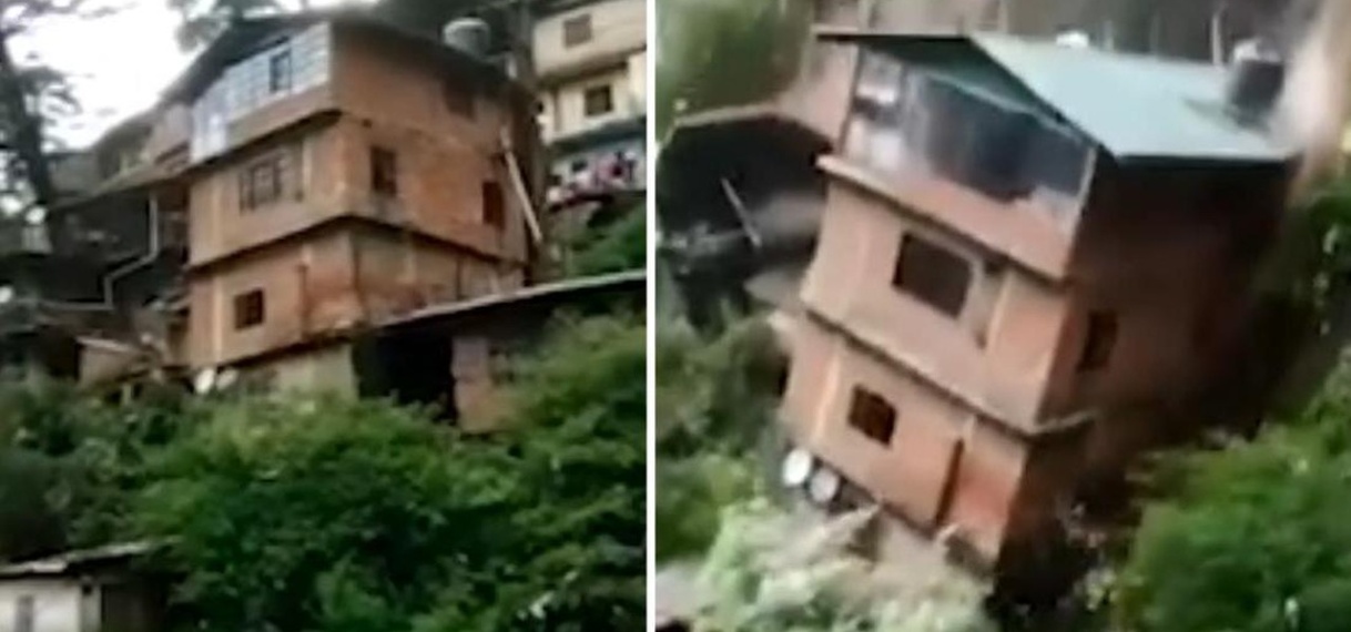 Meerdere gebouwen in India storten in na zware regenval