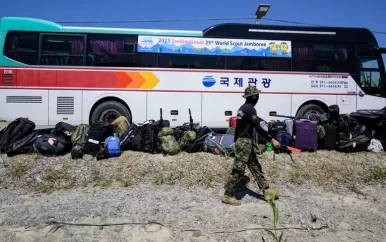 Zuid-Korea begint met evacuatie van tienduizenden scouts vanwege tyfoon