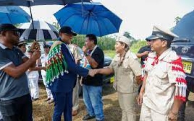 President warm onthaald in Kabalebo