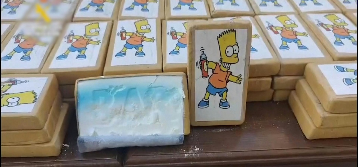 Cocaïne in Bart Simpson-verpakking in beslag genomen in Spanje