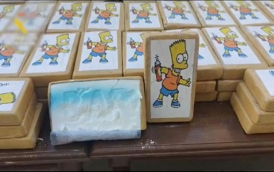 Cocaïne in Bart Simpson-verpakking in beslag genomen in Spanje