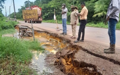 Oost-Westverbinding bij Abadukondre afgesloten voor voertuigen vanaf 4 ton