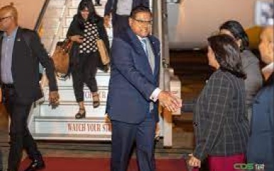 President Santokhi terug in Suriname