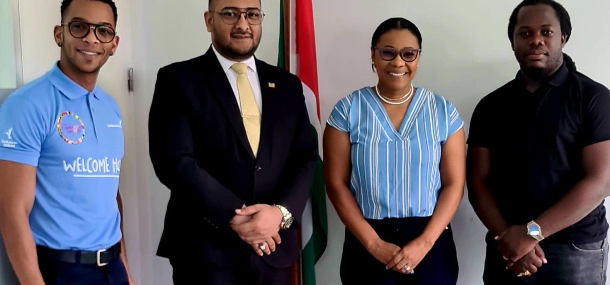 Country manager van Caribbean Airlines bezoekt minister van Transport in Suriname en Guyana
