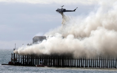 Brand verwoest restaurant op iconische pier in Californië