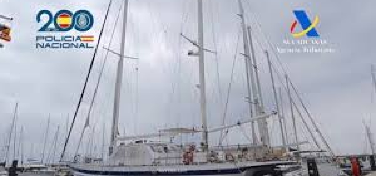 1.165 kilo cocaïne op zeilboot vertrokken uit Suriname onderschept in Spanje