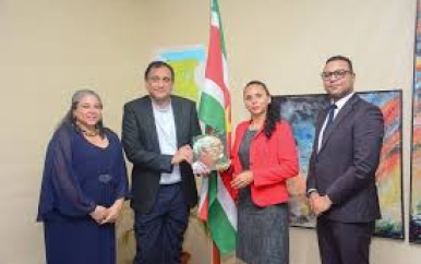 Ontmoeting tussen Sabine de Vries en Juan Pawiroredjo met Prof. Dr. Henry Ori betreffende de nalatenschap van Erwin de Vries