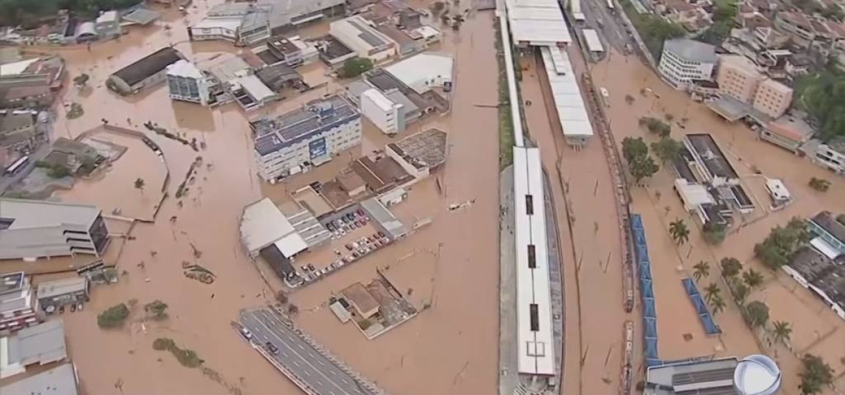 Braziliaanse stad volledig onder water gelopen door overstromingen