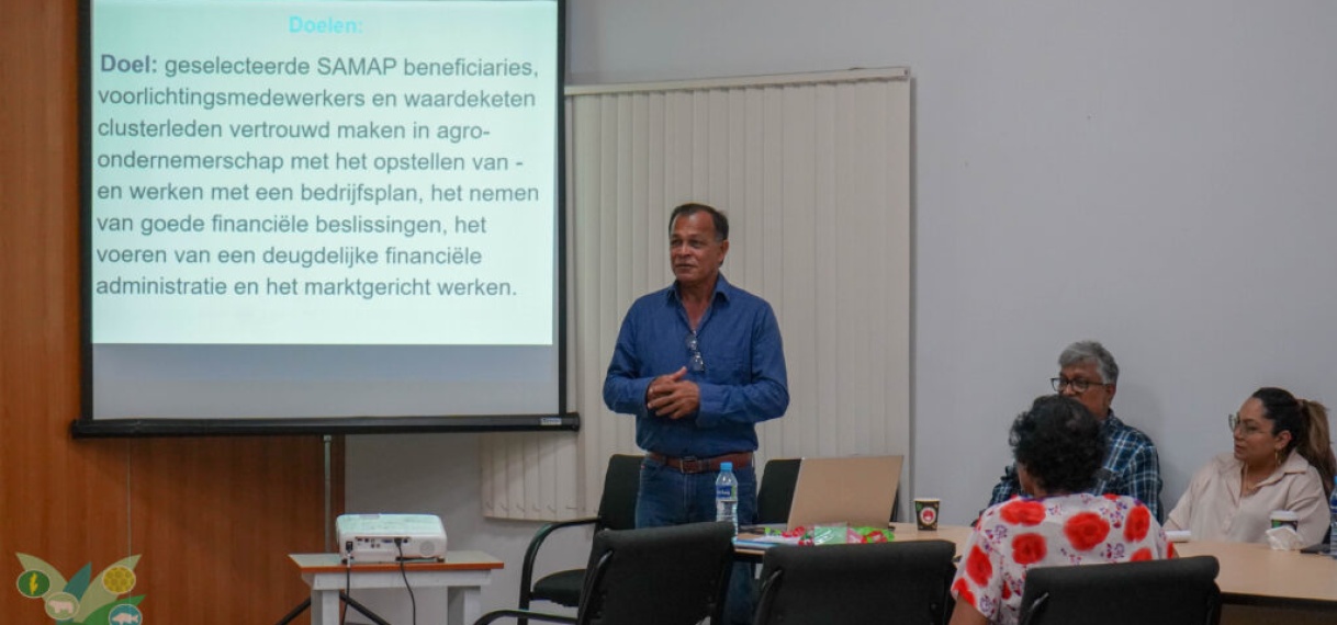 FAO/SAMAP versterkt capaciteiten agrarische sector Suriname middels training in bedrijfsadministratie