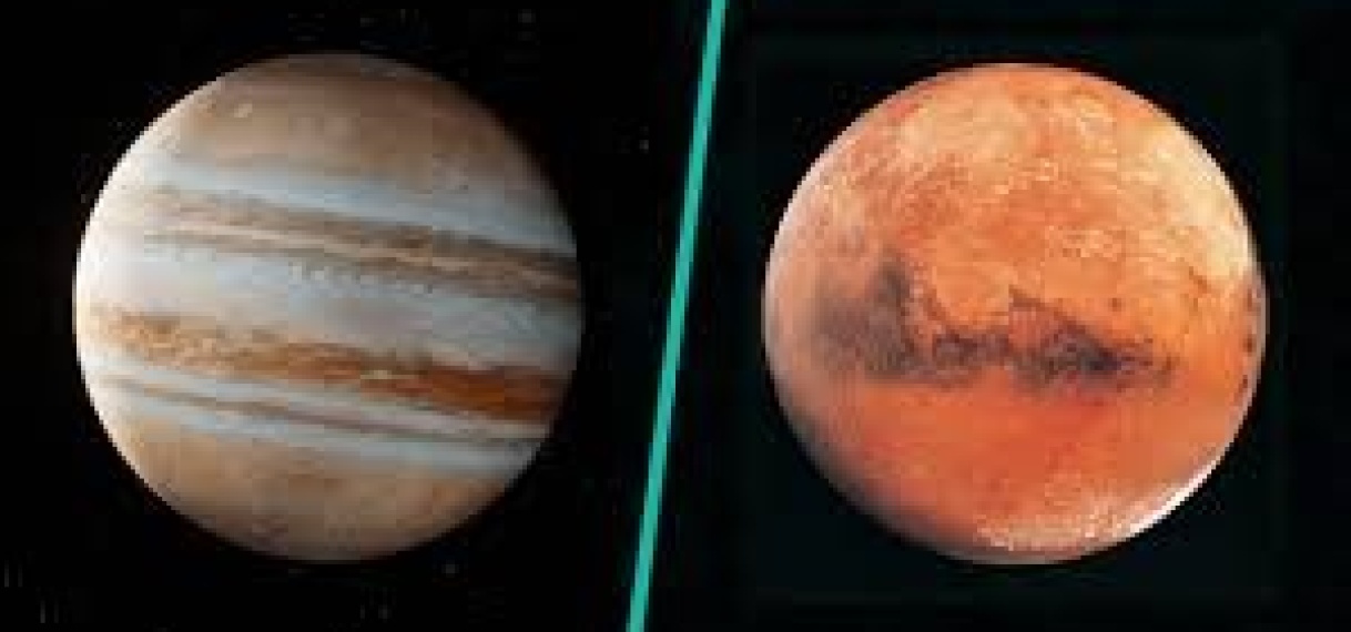 Zeldzame ‘kus’ Mars en Jupiter woensdag met het blote oog te zien