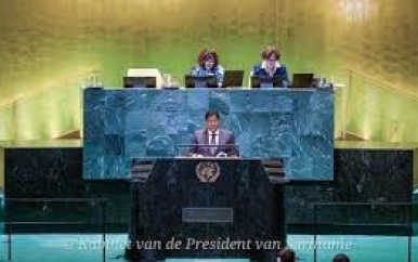 President Santokhi roept op tot inclusieve hervormingen en klimaatactie tijdens VN-toespraak