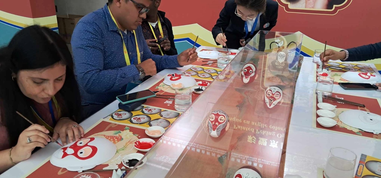 Painted Peking Opera face mask in China