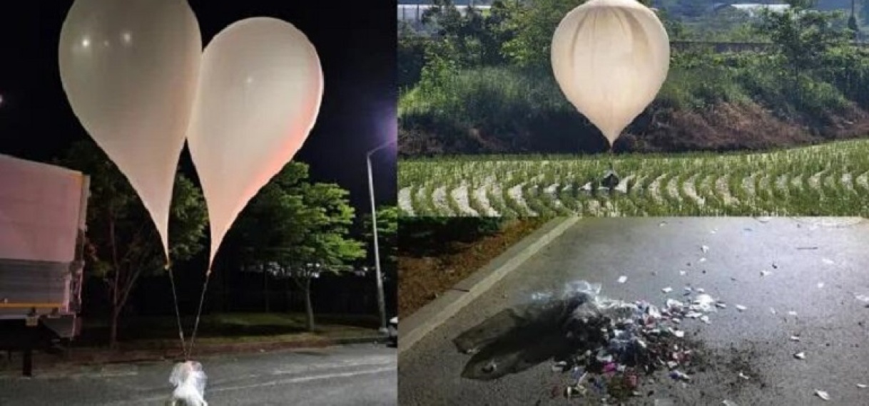 Zuid-Korea vindt opnieuw afvalballonnen met papier en plastic uit Noord-Korea