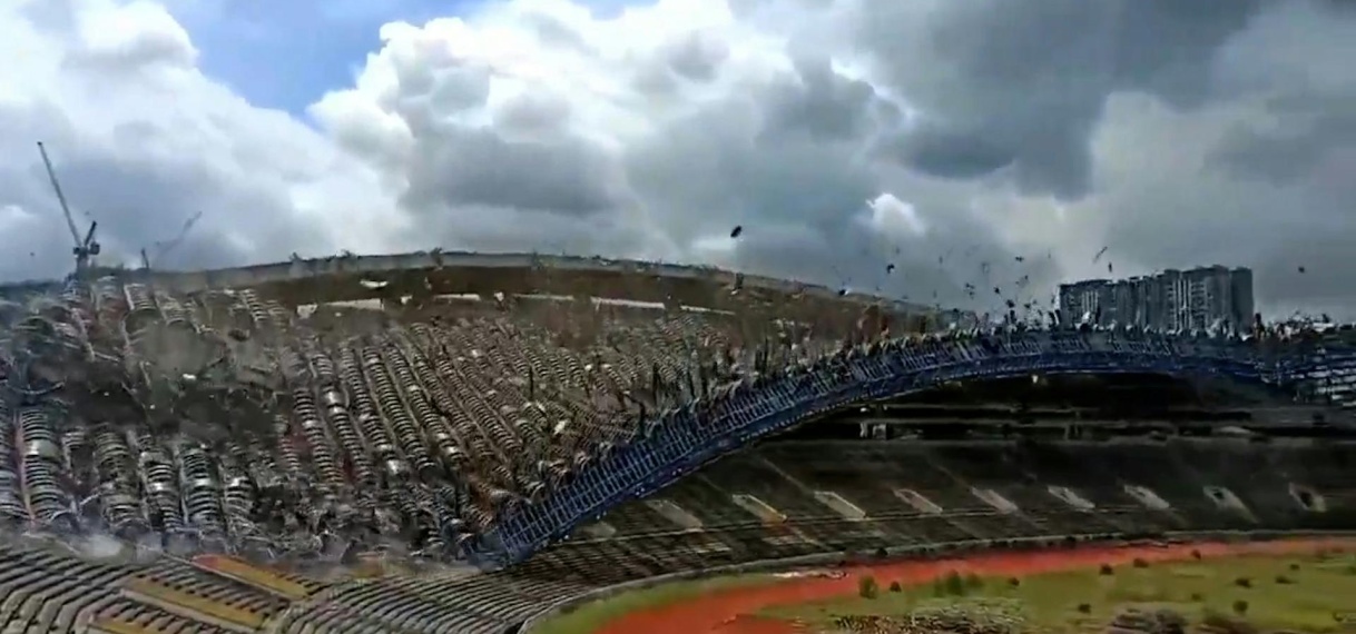 Iconisch Maleisisch stadion gaat met geweld tegen de vlakte