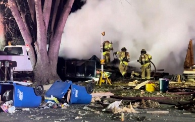 Ravage na grote explosie in Amerikaanse woning