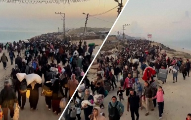Grote stroom vluchtelingen keert terug naar Noord-Gaza