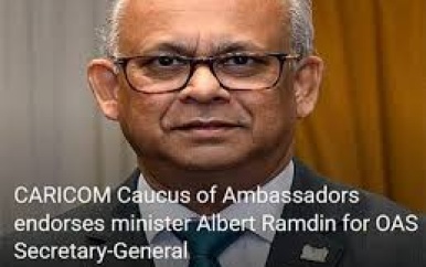 Caricom ambassadeurs: Verkiezing Ramdin tot OAS erkenning regio