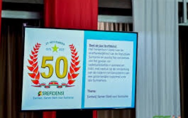 Presidentiële werkgroep onthult logo 50 jaar Srefidensi