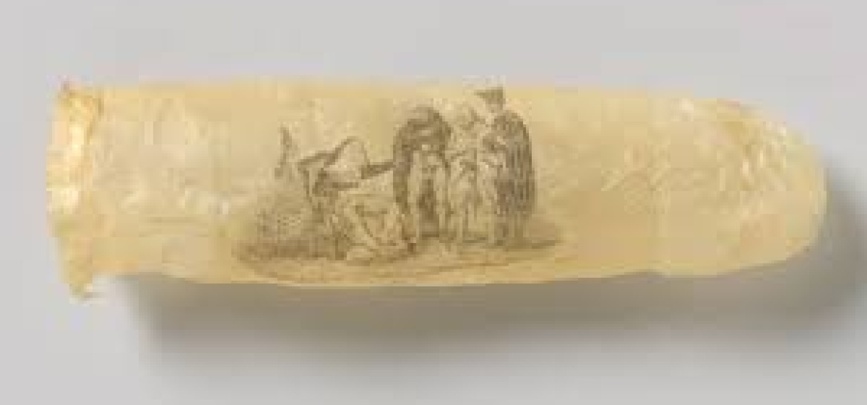 Condoom van 200 jaar oud te zien in Rijksmuseum: ‘Waarschijnlijk niet gebruikt’