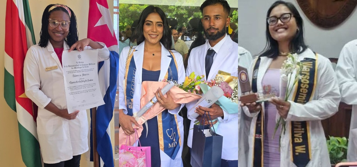 Vier Surinaamse studenten behalen medisch diploma in Cuba