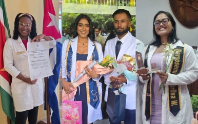 Vier Surinaamse studenten behalen medisch diploma in Cuba