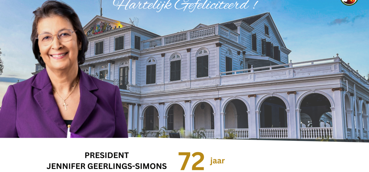 President Jennifer Geerlings-Simons vandaag 72 jaar
