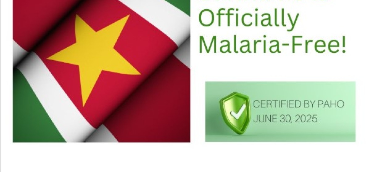 Suriname officieel malaria-vrij verklaard door PAHO en WHO
