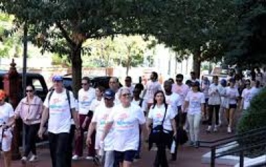 Minister Misiekaba deed mee tijdens 21e editie PAHO Walk for Health