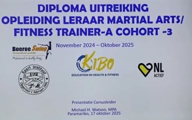 Nieuwe lichting Martial Arts & Fitness Trainers gecertificeerd