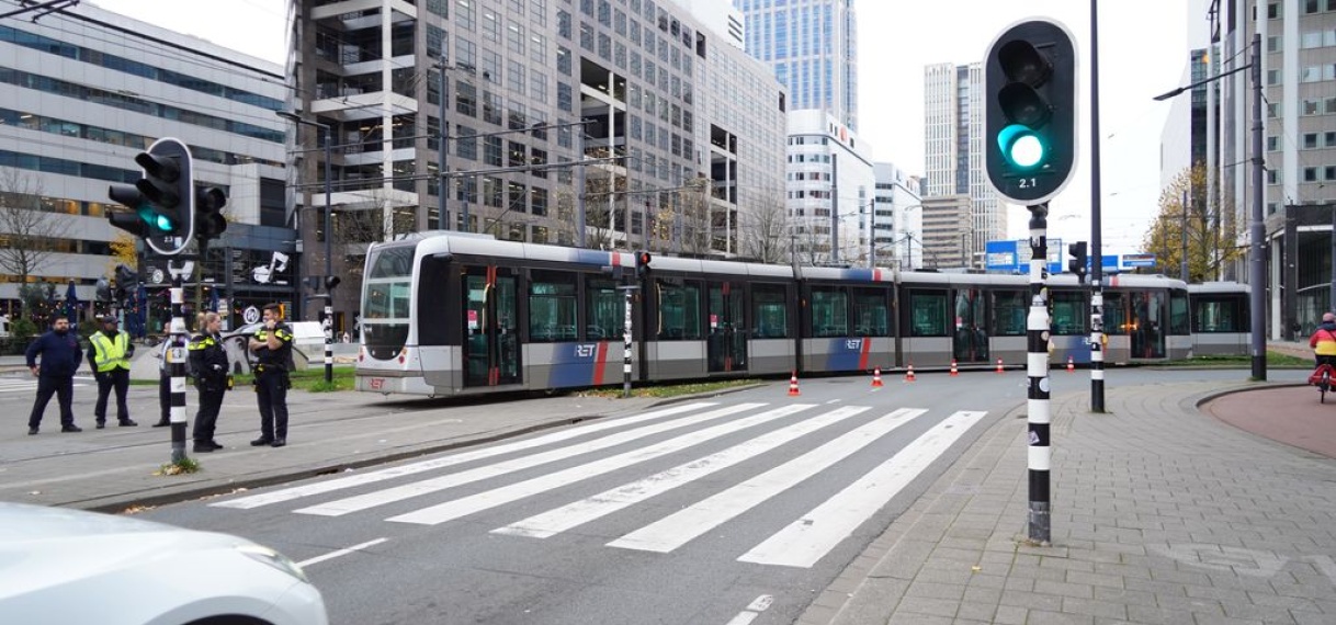Stroomstoring legt tramverkeer Rotterdamse binnenstad plat