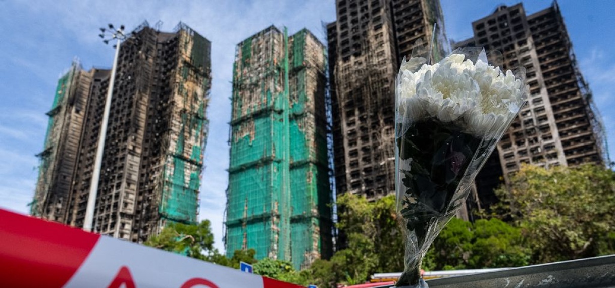 UPDATE: Dodental flatbranden Hongkong stijgt naar 128 en nog honderden vermisten