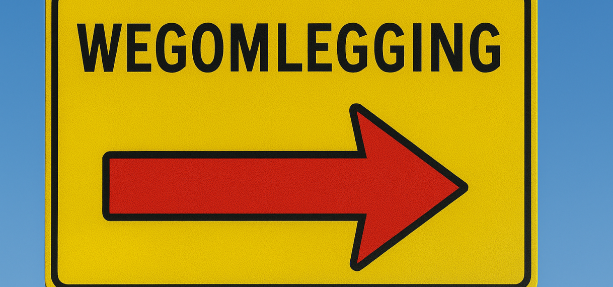 Bekendmaking in verband met wegomleggingen