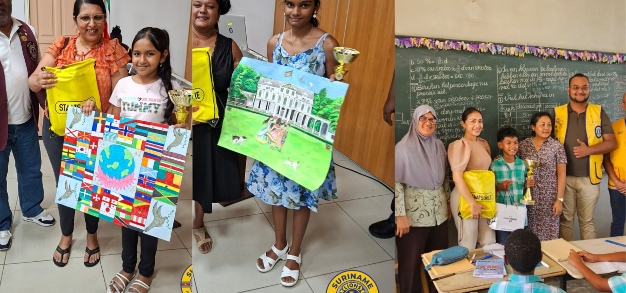Fhariaz Kartadji wint Lions Suriname Peace Poster Contest 2025–2026