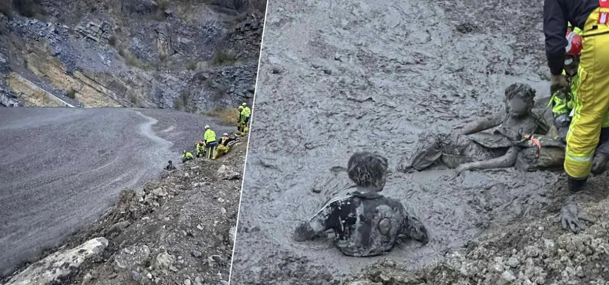 Vier Belgische tieners uit ‘cementachtige’ modder gered in steengroeve