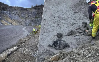 Vier Belgische tieners uit ‘cementachtige’ modder gered in steengroeve