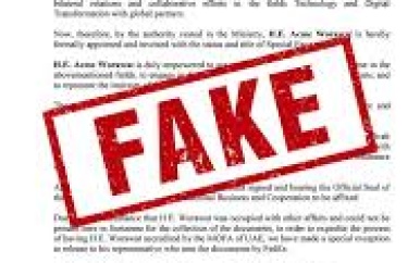 Ministerie BIS waarschuwt voor valse documenten met naam minister Bouva