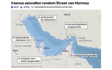 UPDATE: Dag 13 van de oorlog: G7 overweegt oorlogsschepen bij Straat van Hormuz