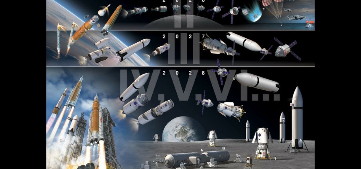 NASA wil begin jaren 30 een maanbasis bouwen en zet plannen voor ruimtestation stop