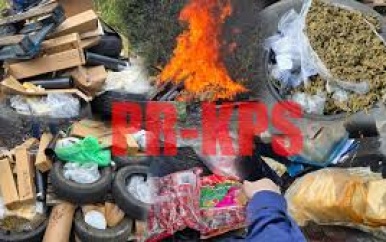 Narcoticabrigade verbrandt drugs te Kraka