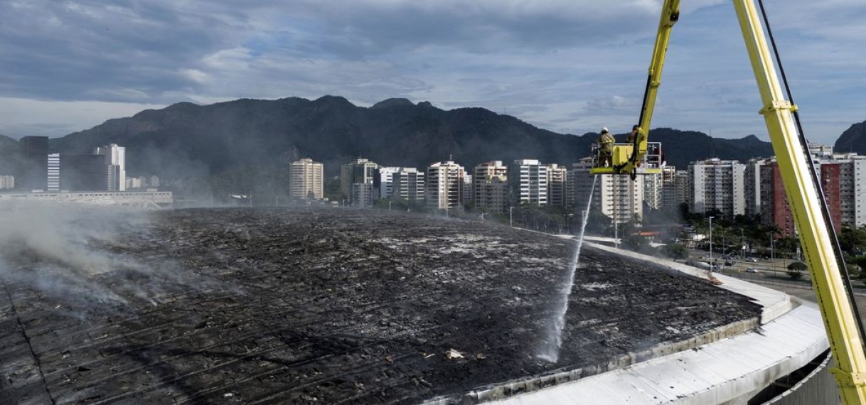 Brand beschadigt olympische wielerbaan in Rio