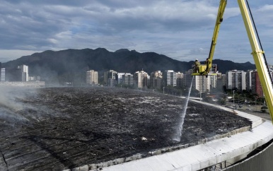 Brand beschadigt olympische wielerbaan in Rio