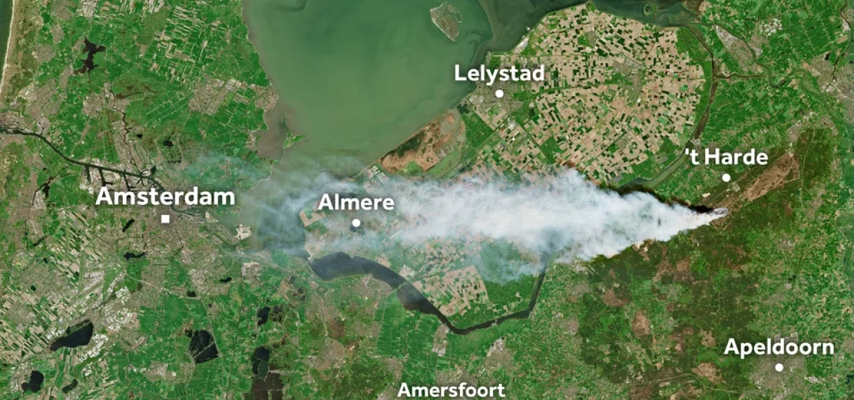 Natuurbrand bij ’t Harde nog niet onder controle